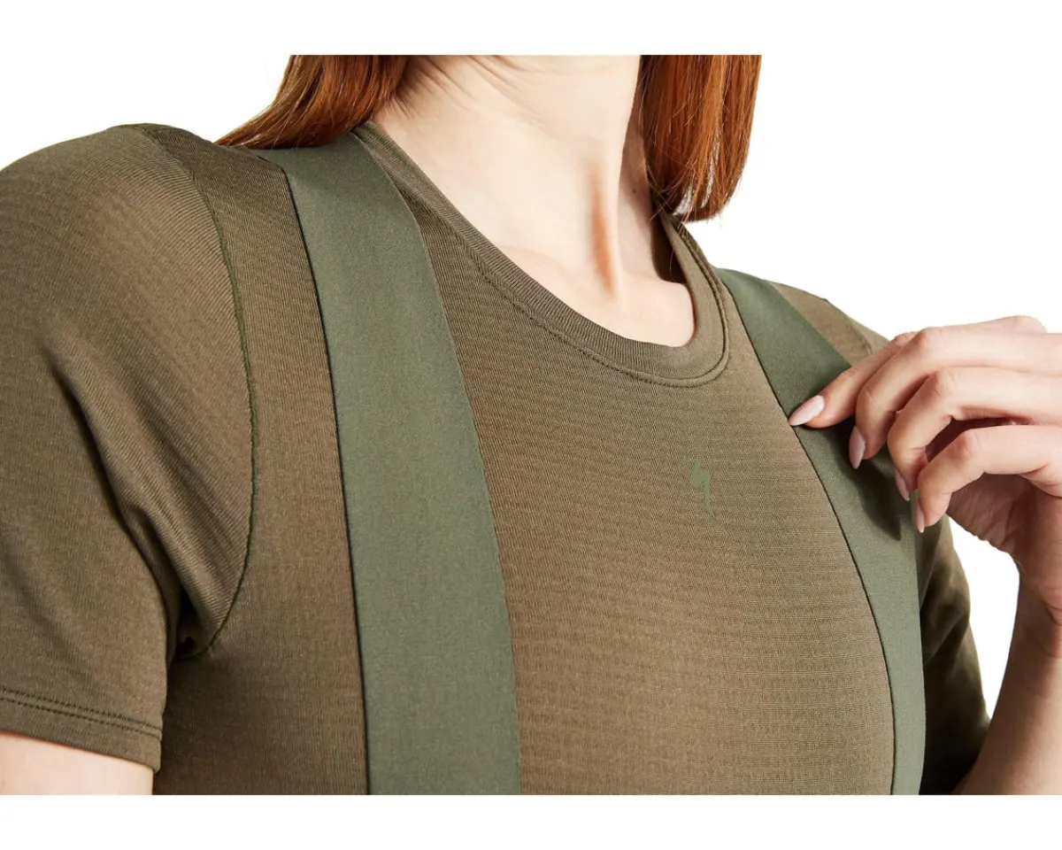 Specialized Clothing Sale|Women'S|Women's Power Grid Short Sleeve Base Layer (Oak Green) (M)