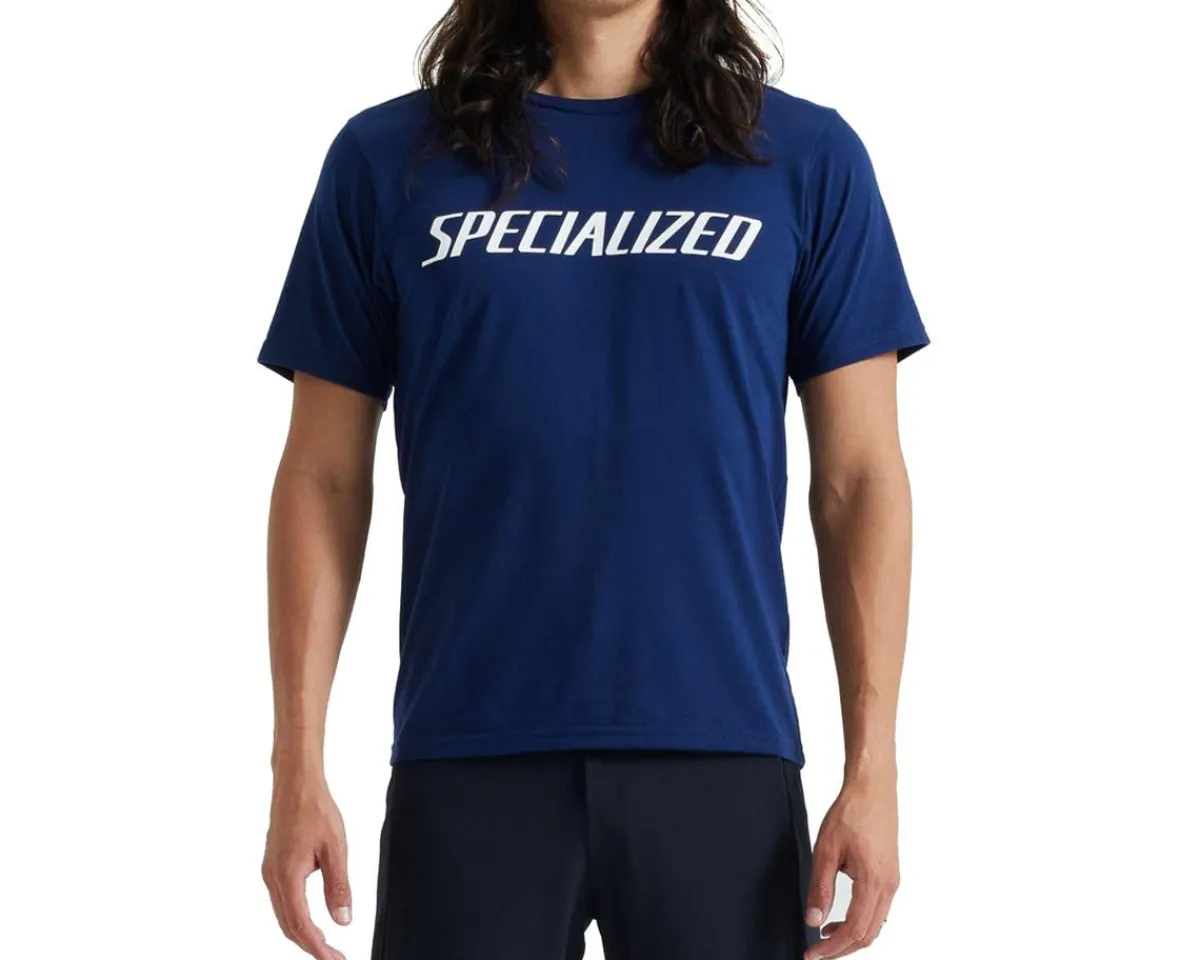 Specialized Clothing Sale|Casual Clothing|Wordmark Short Sleeve Tee (Deep Marine Blue) (S)
