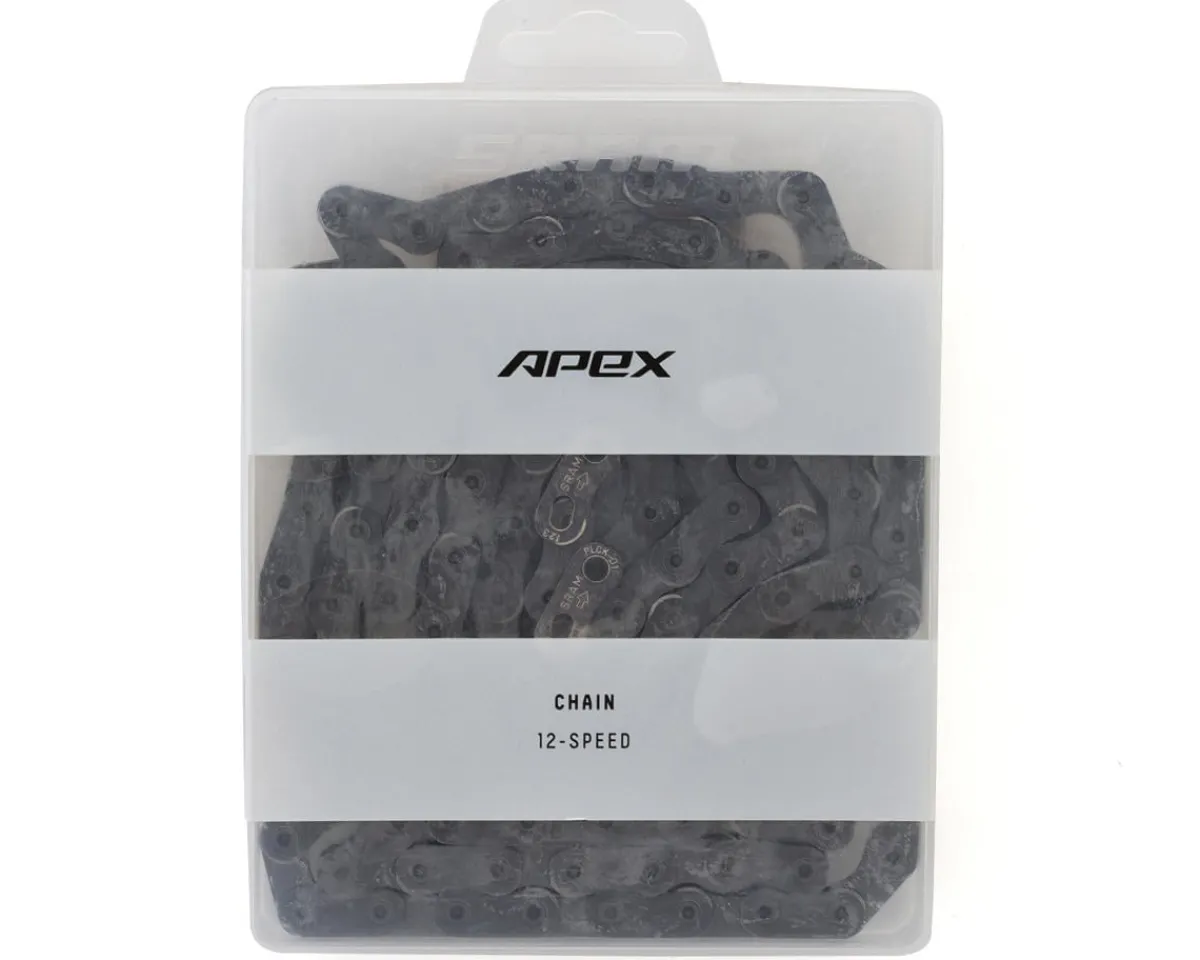 SRAM Replacement Parts|Electronic Shifting|Apex Flattop Road Chain (Grey) (12 Speed) (120 Links) (w/ PowerLock) (D1) (120 Links)