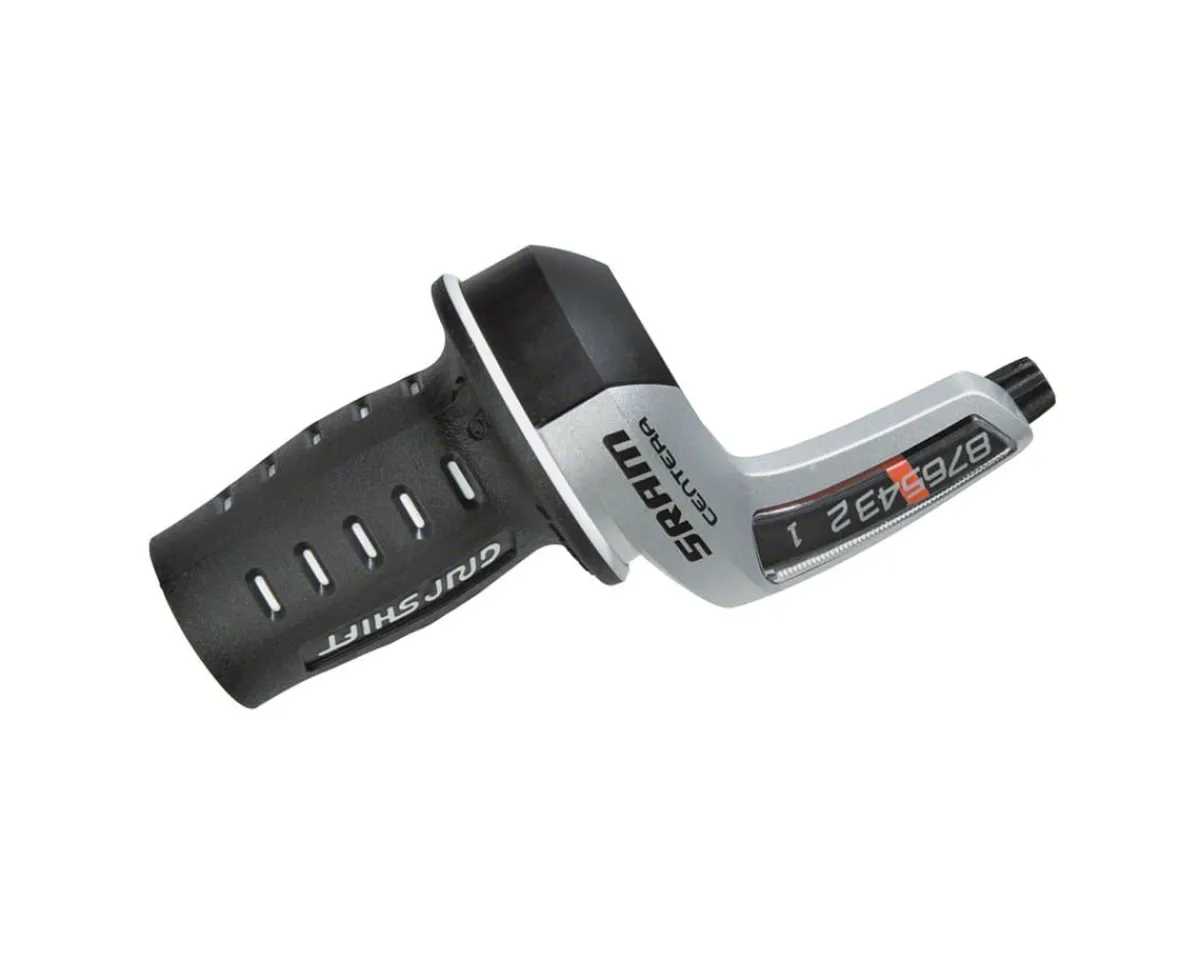 SRAM Shifters|Centera Twist Shifters (Black/Silver) (Pair) (3 x 9 Speed) (For Shimano Derailleurs)