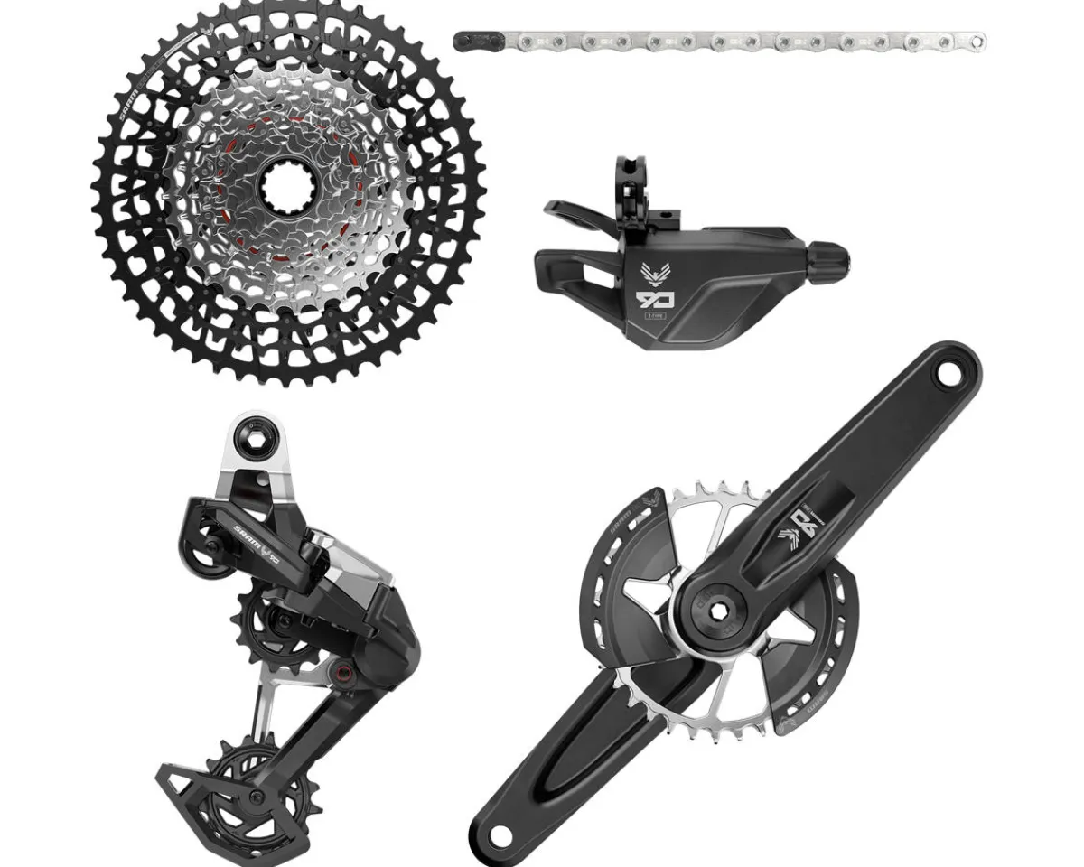 SRAM Groupsets|EAGLE 90 T-Type Transmission Groupset (Black/Silver) (12 Speed) (165mm) (32T) (UDH) (Mechanical)