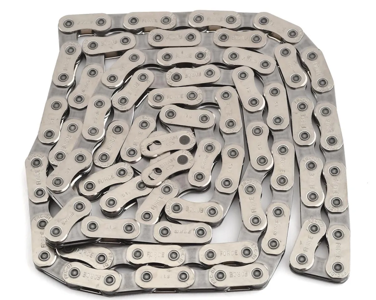 SRAM Replacement Parts|Electronic Shifting|Force AXS Flattop Road Chain (Silver) (12 Speed) (114 Links) (w/ PowerLock D1) (114 Links)
