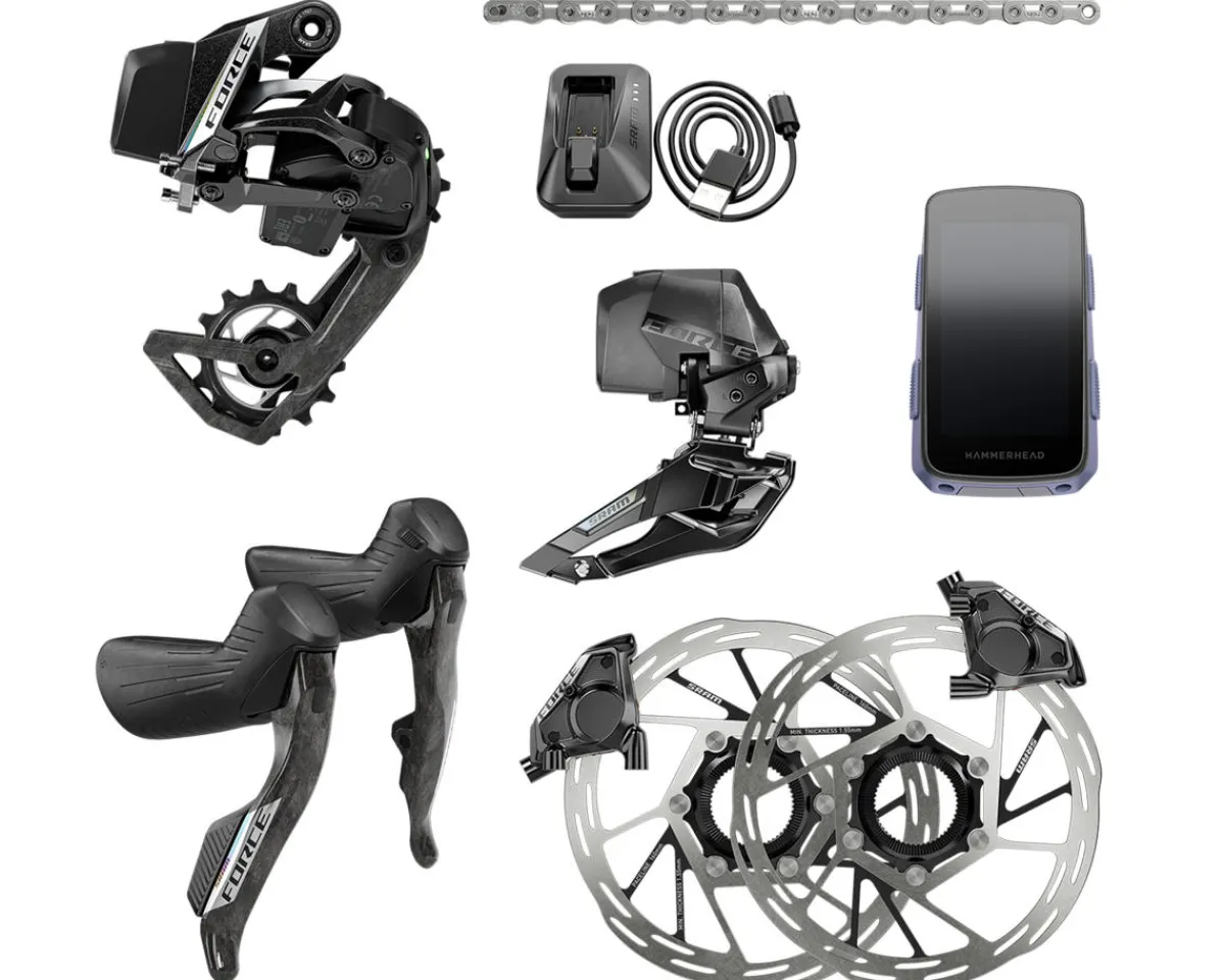 SRAM Groupsets|Force AXS Road Groupset (Black) (2 x 12 Speed) (w/ Karoo) (E1)