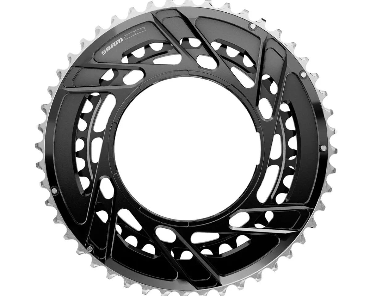 SRAM Chainrings & Accessories|Force Thread Mount Chainring Kit (Black) (2 x 12 Speed) (Inner & Outer) (46/33T) (For AXS Power Meter Spider) (E1)