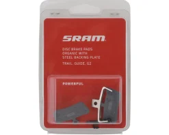 SRAM Brakes|G2 Disc Brake Pads (Organic) (Steel Back/Powerful) (1 Pair)
