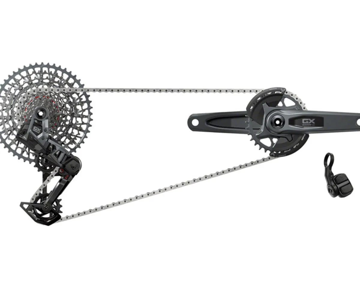 SRAM Electronic Shifting|Groupsets|GX Eagle T-Type Transmission AXS Groupset (Black/Silver) (12 Speed) (175mm) (32T) (UDH)