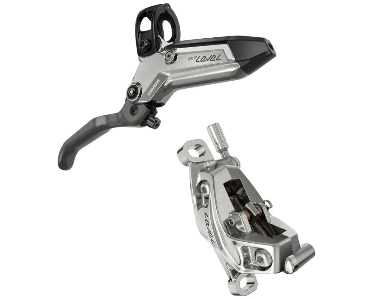 SRAM Brakes|Level Ultimate Stealth 4-Piston Hydraulic Disc Brake (Black/Silver) (Left) (Caliper Included)