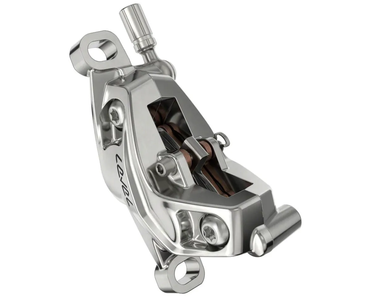 SRAM Brakes|Level Ultimate Stealth 4-Piston Hydraulic Disc Brake (Black/Silver) (Left) (Caliper Included)