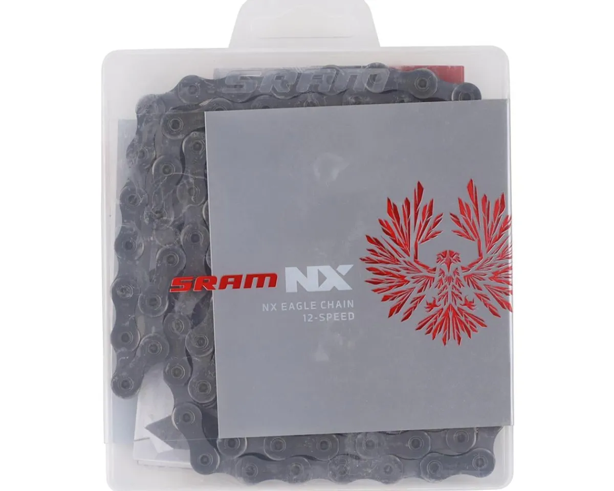 SRAM Replacement Parts|Chains & Accessories|NX Eagle Chain (Silver) (12 Speed) (126 Links) (w/ PowerLock)