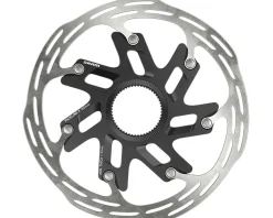 SRAM Brakes|Electronic Shifting|Paceline X Rounded Rotor (Silver/Black) (Centerlock) (140mm) (External Spline) (W/Lock Ring)