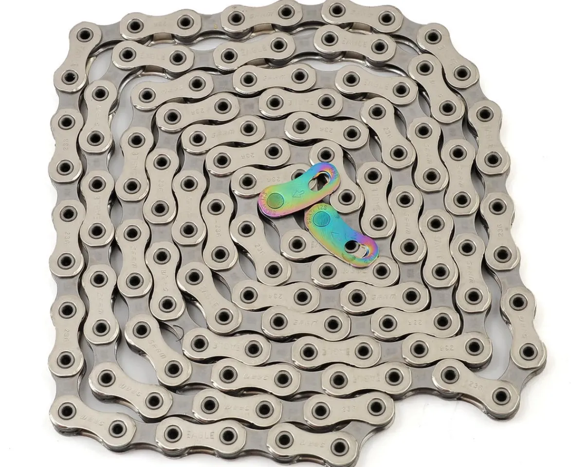 SRAM Replacement Parts|Chains & Accessories|PC X01 Eagle Chain (Silver) (12 Speed) (126 Links) (w/ PowerLock)