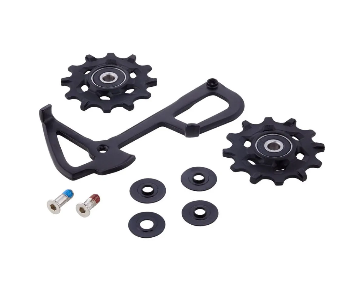 SRAM Derailleurs & Parts|Rear Derailleur Pulley Kit and Type 2.1 Long Cage Assembly (Black) (GX 1 X 11/Force1/Rival1)