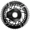 SRAM Chainrings & Accessories|Electronic Shifting|RED AXS Chainring Power Meter Kit (Black/Silver) (2 x 12 Speed) (E1) (Inner & Outer) (46/33T) (Direct Mount)