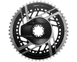 SRAM Chainrings & Accessories|Electronic Shifting|RED AXS Chainring Power Meter Kit (Black/Silver) (2 x 12 Speed) (E1) (Inner & Outer) (46/33T) (Direct Mount)