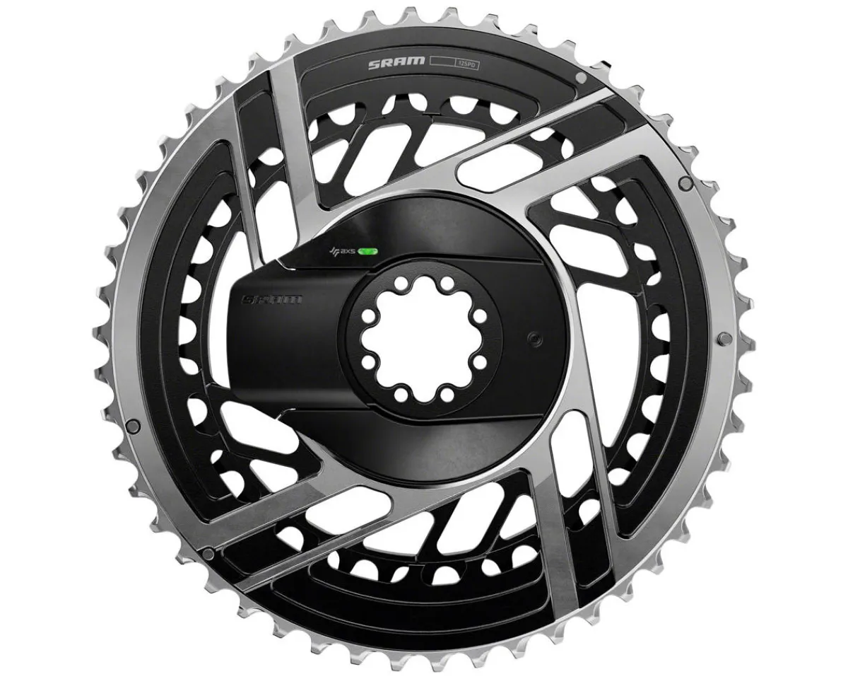 SRAM Chainrings & Accessories|Electronic Shifting|RED AXS Chainring Power Meter Kit (Black/Silver) (2 x 12 Speed) (E1) (Inner & Outer) (46/33T) (Direct Mount)
