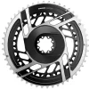 SRAM Chainrings & Accessories|Electronic Shifting|RED AXS Direct Mount Chainrings (Black/Silver) (2 x 12 Speed) (E1) (Inner & Outer) (50/37T)