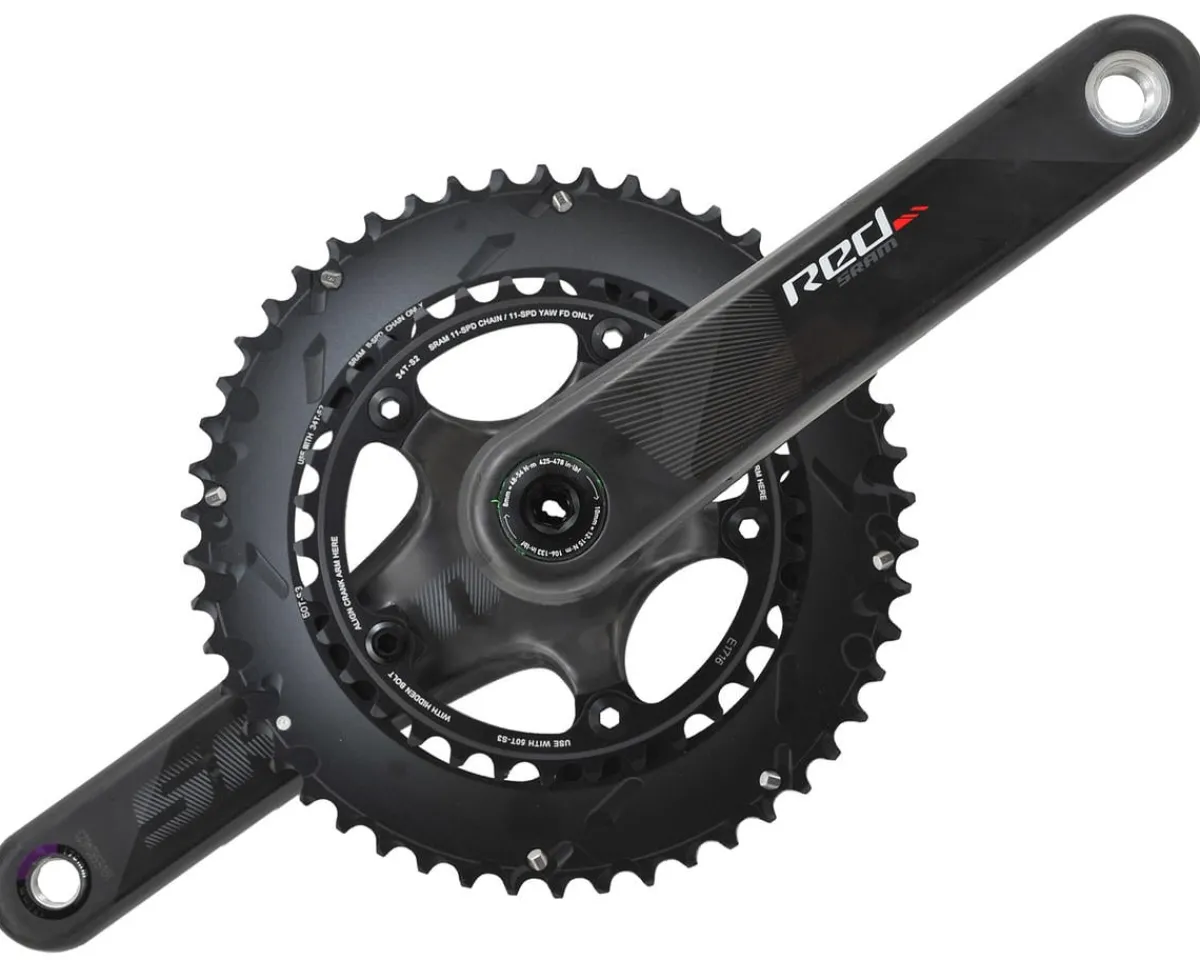 SRAM Cranksets & Parts|Red Compact Crankset (Black) (2 x 11 Speed) (GXP Spindle) (C2) (170mm) (50/34T) (110 BCD)