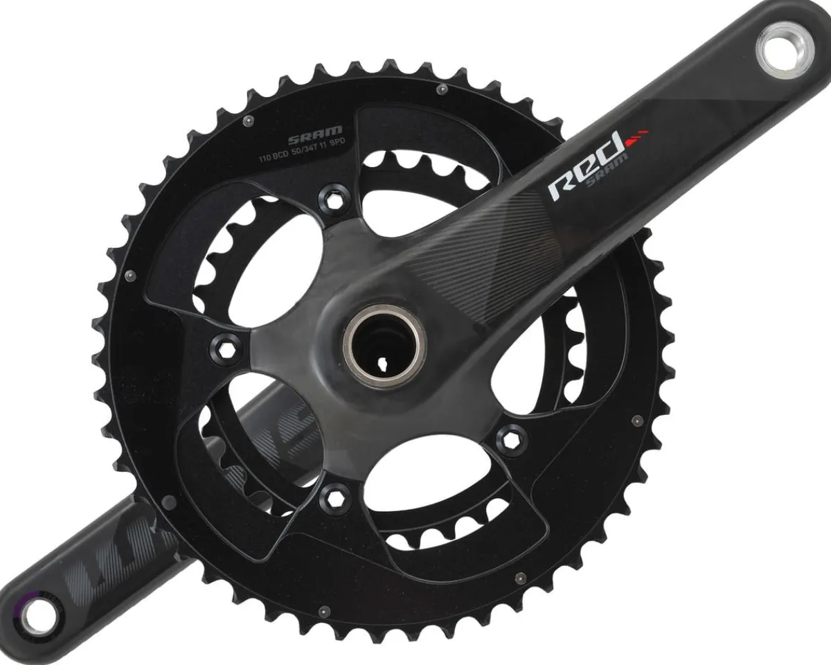 SRAM Cranksets & Parts|Red Compact Crankset (Black) (2 x 11 Speed) (GXP Spindle) (C2) (170mm) (50/34T) (110 BCD)