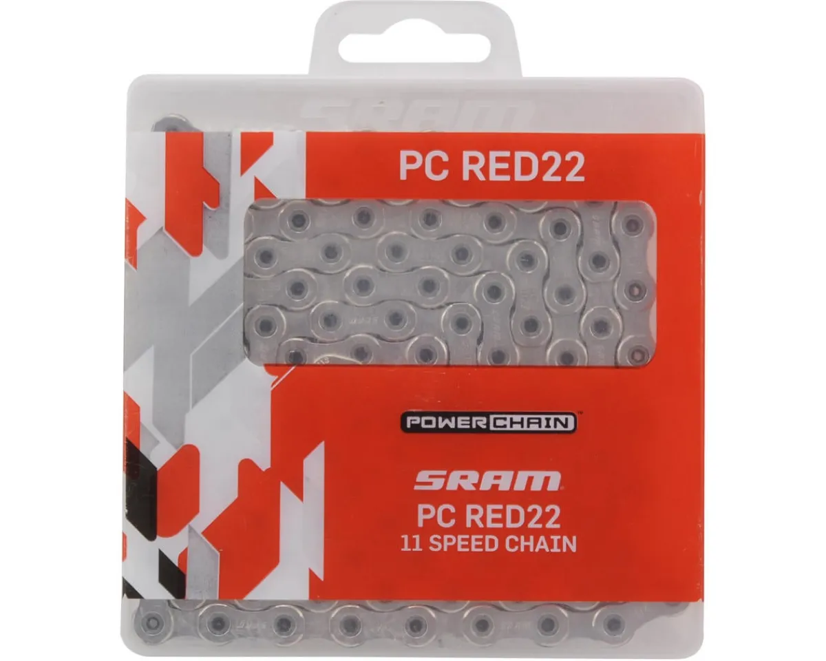 SRAM Chains & Accessories|Red 22 Hollow-Pin Chain (Silver) (11 Speed) (114 Links) (w/ PowerLock)