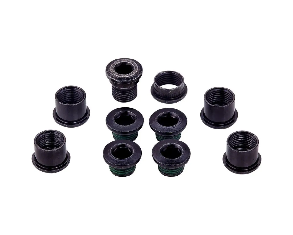 SRAM Chainrings & Accessories|Red Quarq Five Arm Chainring Hidden Dual-Hex Bolt Kit (Black) (Steel) (5-Pack)