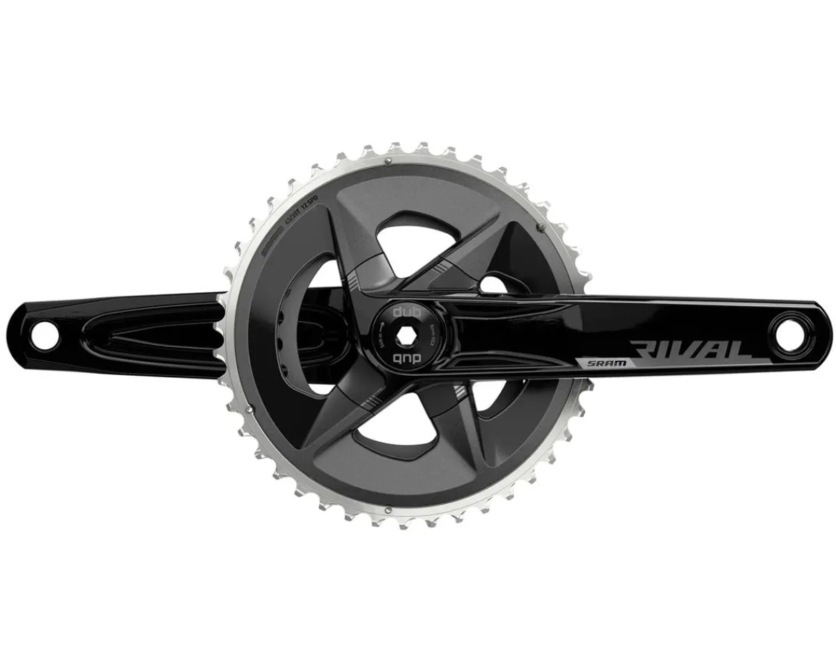 SRAM Electronic Shifting|Cranksets & Parts|Rival AXS Wide Crankset (Black) (2 x 12 Speed) (DUB Spindle) (D1) (175mm) (43/30T) (94 BCD) (Bottom Bracket Not Included)