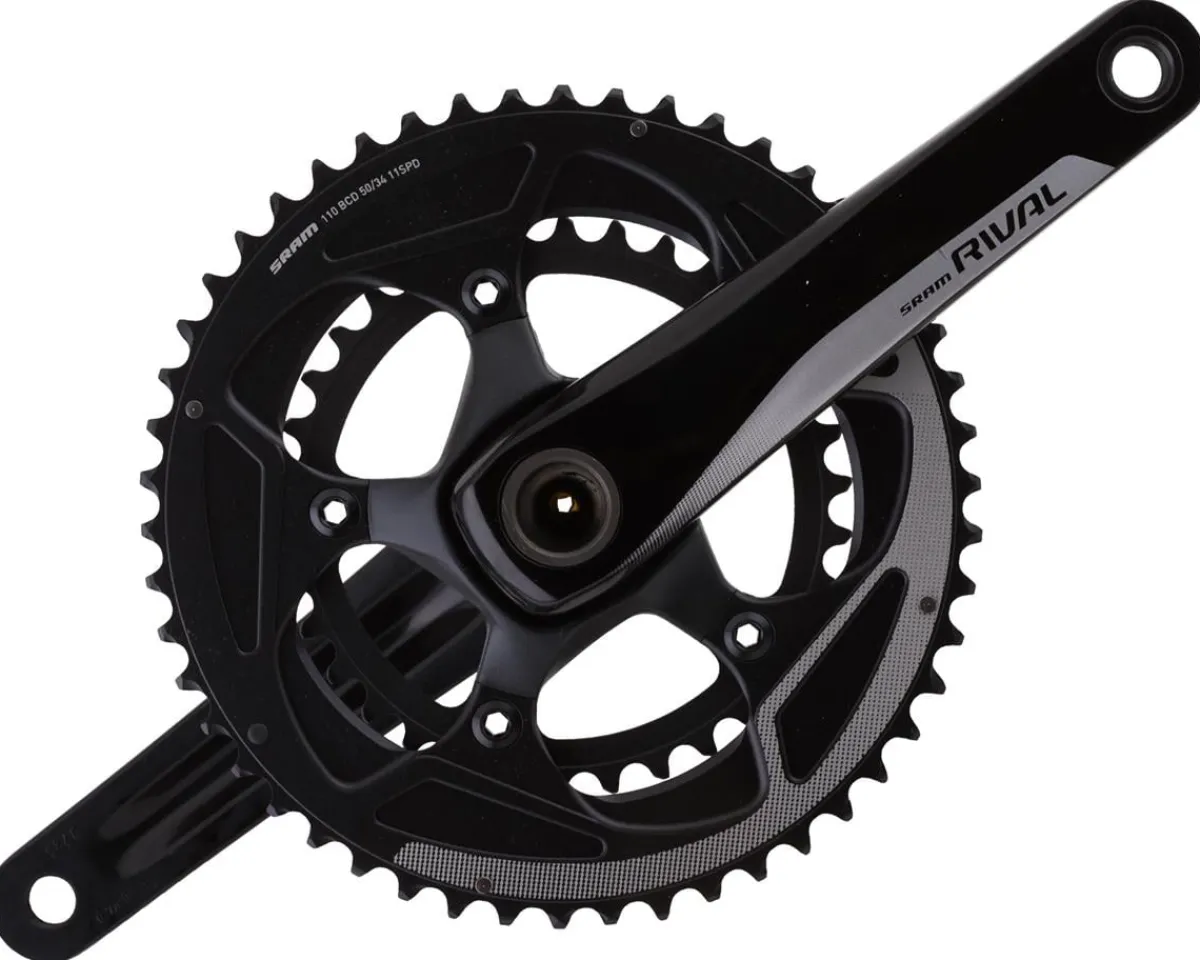 SRAM Cranksets & Parts|Rival 22 Crankset (Black) (2 x 11 Speed) (GXP Spindle) (172.5mm) (50/34T)