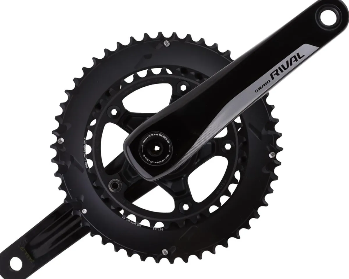 SRAM Cranksets & Parts|Rival 22 Crankset (Black) (2 x 11 Speed) (GXP Spindle) (172.5mm) (50/34T)