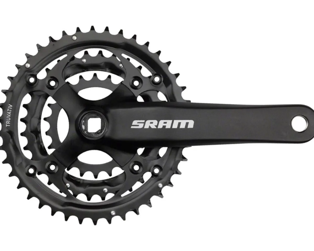 SRAM Cranksets & Parts|Holiday Shopping|S-600 Crankset (Black) (3 x 8 Speed) (175mm) (42/32/22T) (Square-Taper)