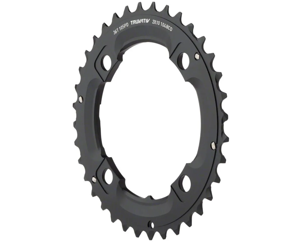SRAM Chainrings & Accessories|Truvativ X0/X9 Chainrings (Black) (2 x 10 Speed) (Outer) (No Pin) (36T) (104mm BCD)