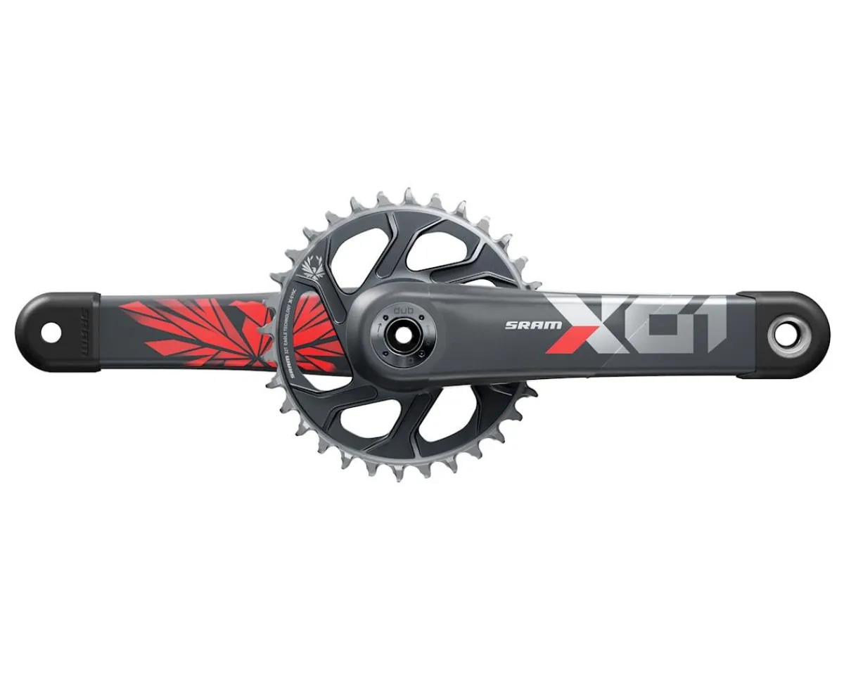 SRAM Cranksets & Parts|X01 Eagle 12-Speed DUB Crankset (Lunar/Red) (170mm) (32T)