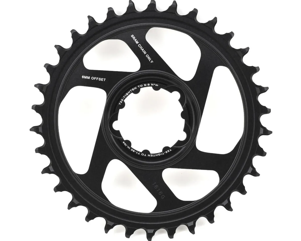 SRAM Chainrings & Accessories|X-Sync 2 Eagle Direct Mount Chainring (Black) (1 x 10/11/12 Speed) (Single) (6mm Offset) (34T)