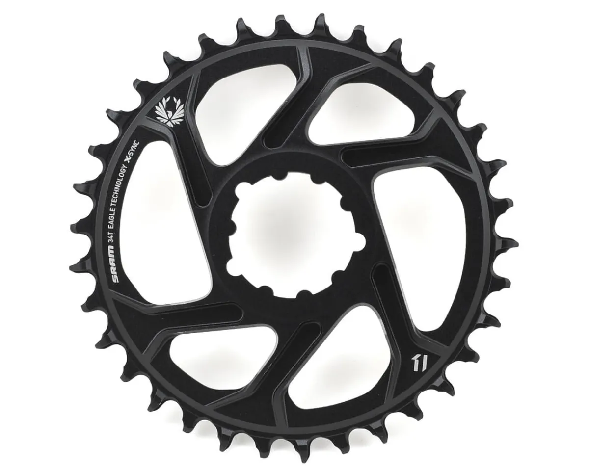 SRAM Chainrings & Accessories|X-Sync 2 Eagle Direct Mount Chainring (Black) (1 x 10/11/12 Speed) (Single) (6mm Offset) (34T)