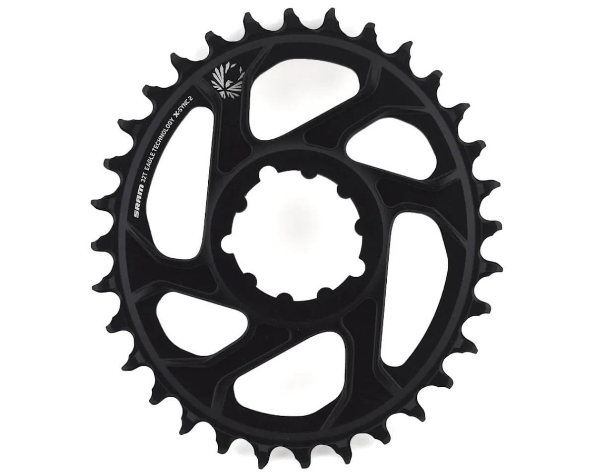 SRAM Chainrings & Accessories|X-Sync 2 Eagle Direct Mount Oval Chainring (Black) (1 x 10/11/12 Speed) (Single) (3mm Offset/Boost) (32T)