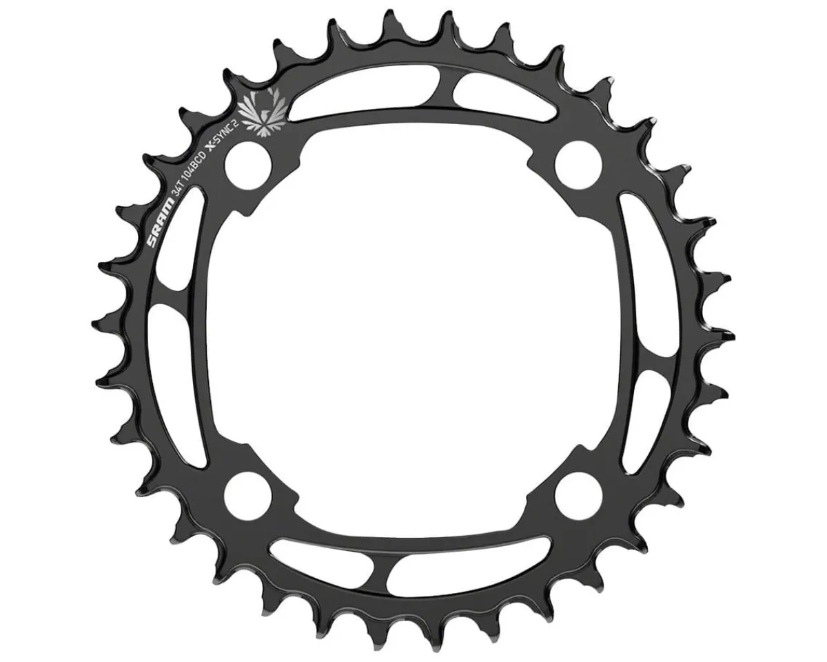 SRAM Chainrings & Accessories|X-Sync 2 Eagle Steel Chainring (Black) (1 x 11/12 Speed) (104mm BCD) (Single) (34T)