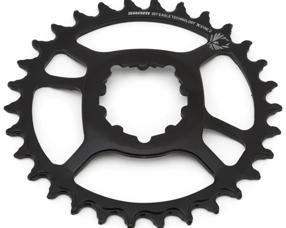 SRAM Chainrings & Accessories|X-Sync 2 Eagle Steel Direct Mount Chainring (Black) (1 x 10/11/12 Speed) (Single) (6mm Offset) (30T)