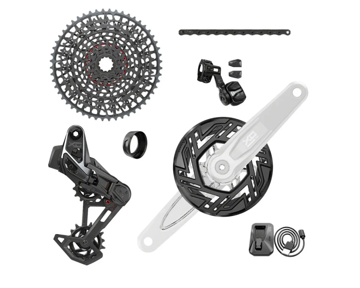 SRAM Electronic Shifting|Groupsets|X0 T-Type Eagle E-Bike Transmission AXS Groupset (Dark Polar) (Arms Not Included) (104 BCD) (34T) (1 x 12 Speed) (UDH)