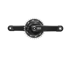 SRAM Electronic Shifting|Groupsets|XX SL Eagle Transmission AXS Power Meter Groupset (Black/Silver) (T-Type) (175mm) (34T) (1 x 12 Speed) (DUB) (55mm Chainline) (UDH)