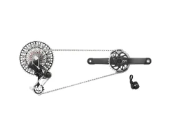 SRAM Electronic Shifting|Groupsets|XX T-Type Eagle Transmission AXS Power Meter Groupset (Black/Silver) (175mm) (34T) (1 x 12 Speed) (DUB) (55mm Chainline) (UDH)