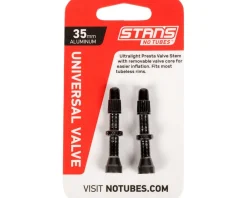 Stan's Tubeless Tire Tools|Tubeless Accessories|Alloy Tubeless Valves (Black) (Pair) (35mm)