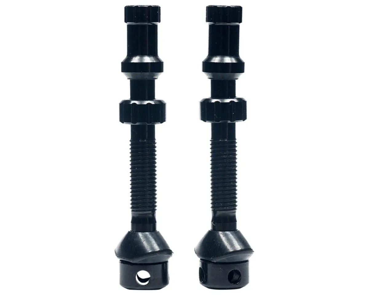 Stan's Tubeless Tire Tools|Tubeless Accessories|Exo-Core Tubeless Valve Stems (Black) (Pair) (37mm)