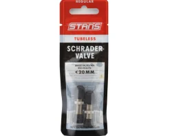 Stan's Tubeless Accessories|Tubeless Schrader Valve Stem (Silver) (Pair) (32mm)