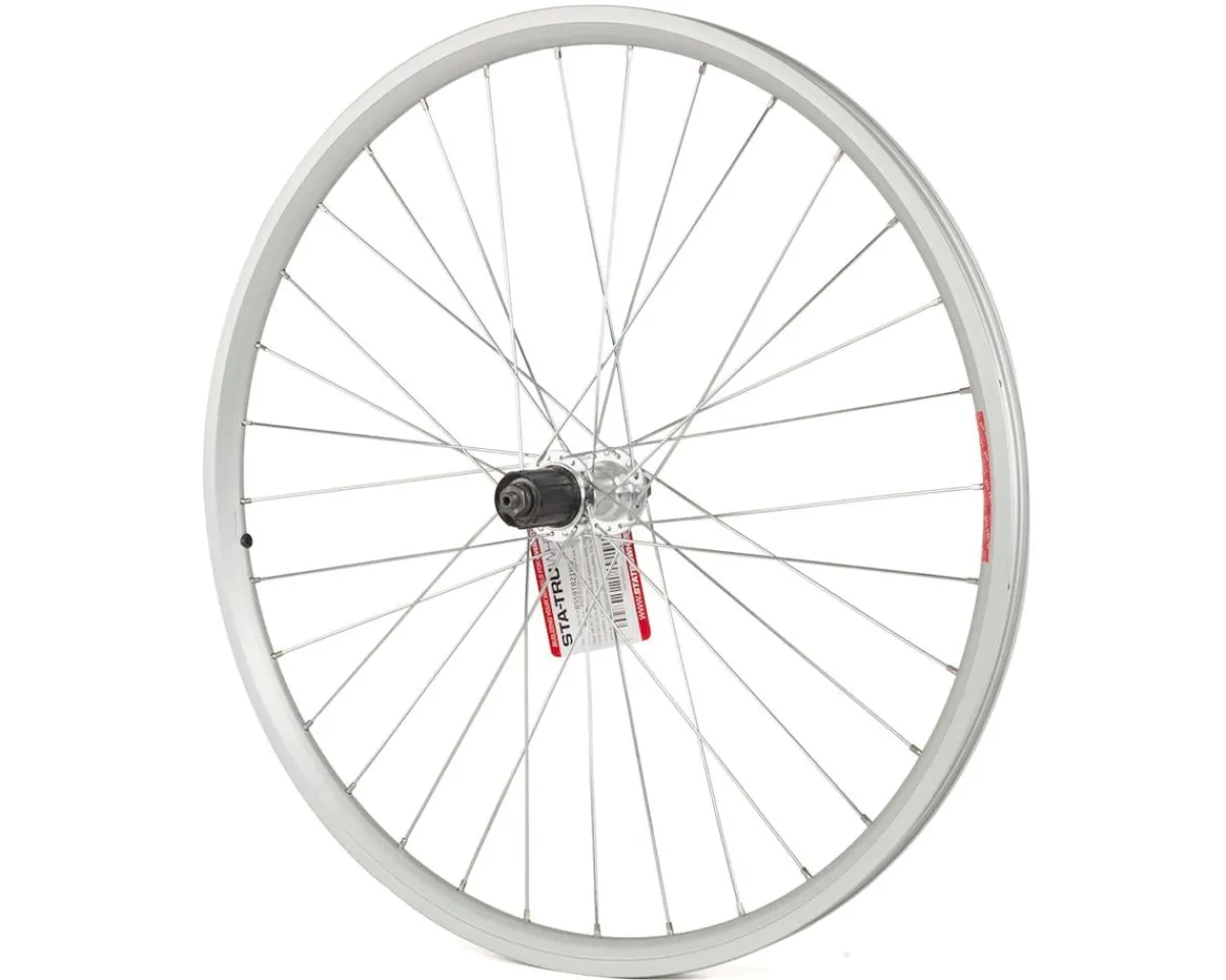 Sta-Tru Wheels & Parts|Quick Release Double Wall Rear Wheel (Silver) (Shimano HG) (QR x 135mm) (26") (Tubeless)