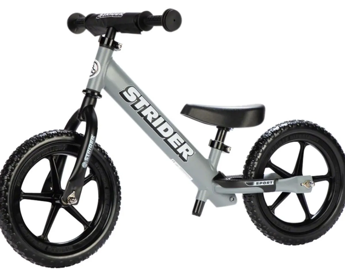 Strider Kids Bikes|Sport 12" Kids Balance Bike (Matte Grey)
