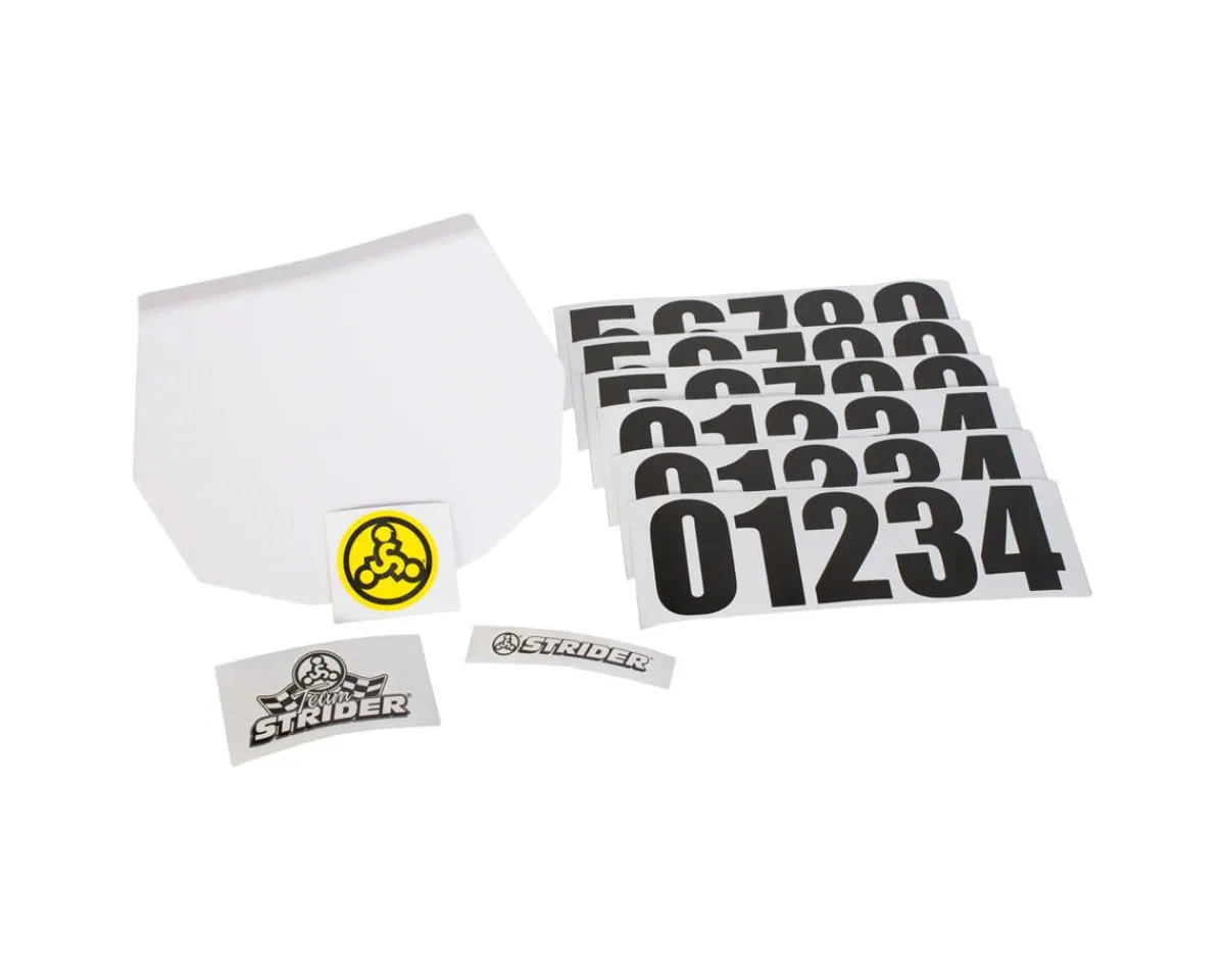 Strider Frame Protection & Decals|Sports Number Plate Kit (Mini)