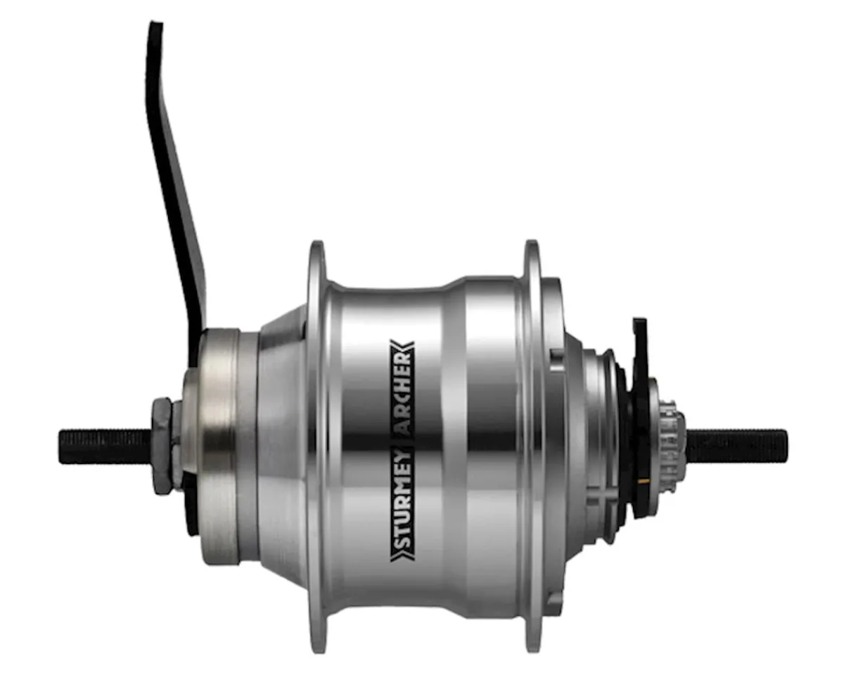Sturmey Archer Wheels & Parts|Rear Coaster Hub (Silver) (Internal 5 Speed) (13/32" x 135mm) (36H) (Includes Twist Shifter)