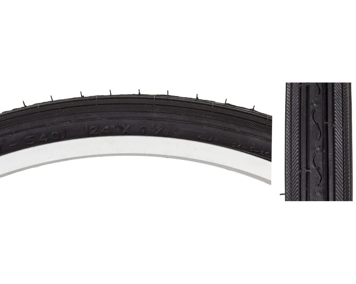 Sunlite Tires|Recreational Road Tire (Black) (24") (1-3/8") (540 ISO) (Wire)