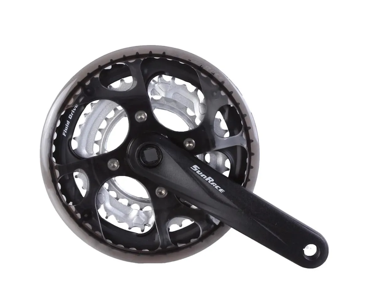 Sunrace Cranksets & Parts|FCM300 Crankset (Black) (3 x 7/8 Speed) (175mm) (48/38/28T)