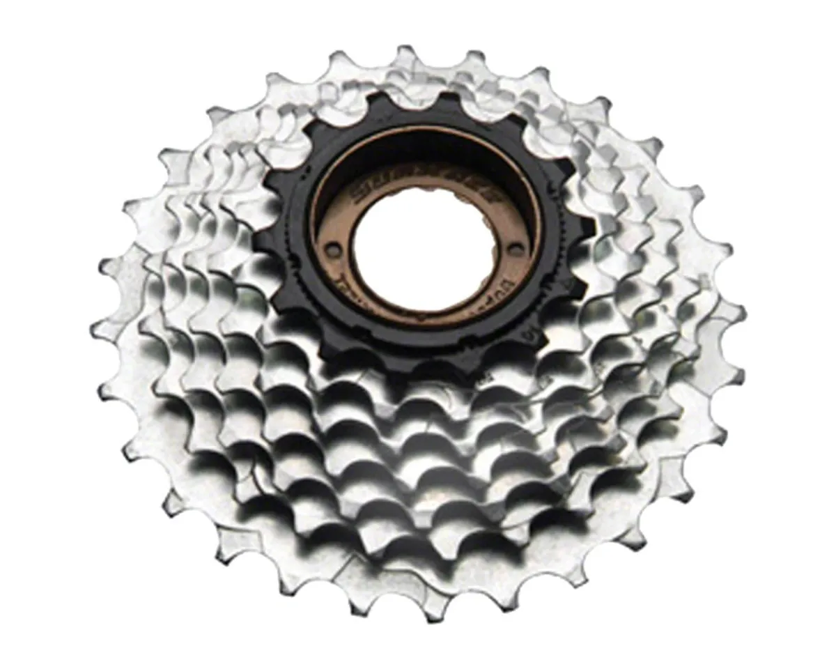 Sunrace Cassettes|M2A Freewheels (Black/Zinc) (5 Speed) (14-28T) (Shimano Compatible)