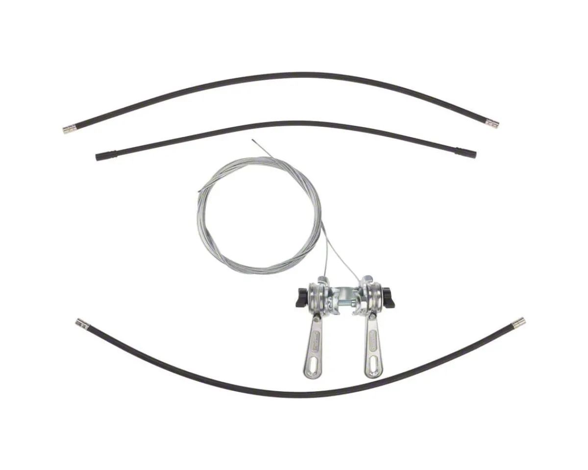 Sunrace Shifters|SLR103 Stem Mount Friction Shifters (Silver) (Pair) (2/3 x 6/7/8 Speed) (22.2mm Clamp)