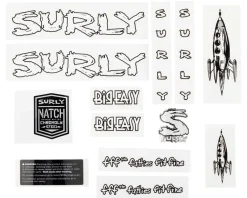 Surly Frame Protection & Decals|Big Easy Frame Decal Set (White)